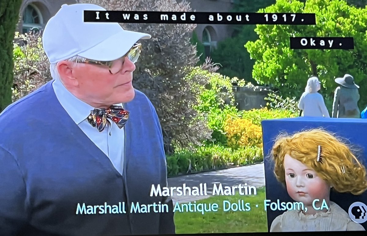 BillyeBHarris's tweet photo. My two favorite Mein Lieblings @RoadshowPBS #AntiquesRoadshow Marshall Martin #DollAlert #NOTCreepy #CrazyDollLady https://t.co/nuxMOiuwpd