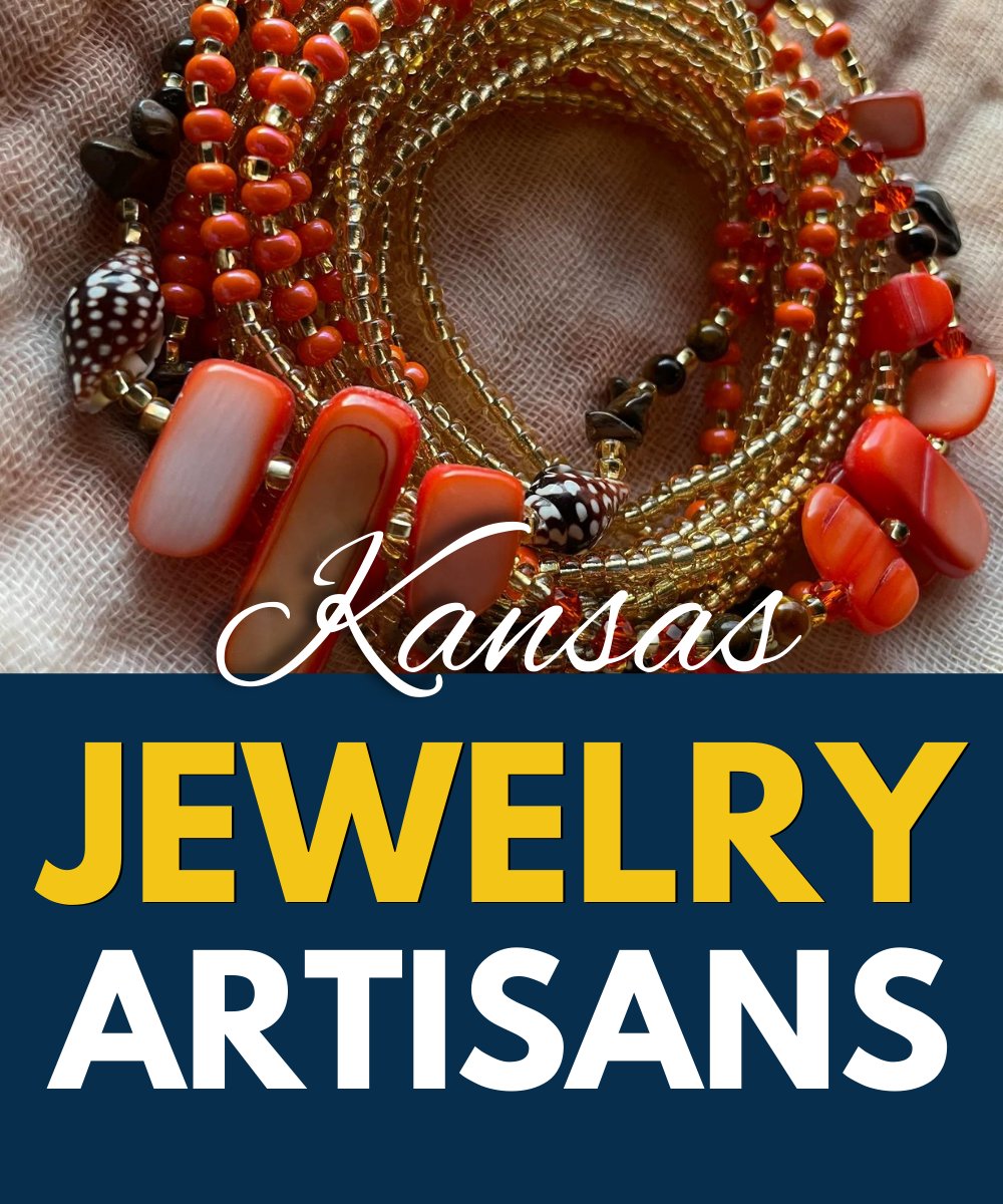 Discover the Kansas jewelry artisans creating unique, one-of-a-kind jewelry pieces! Visit tinyurl.com/kansasjewelry 🌻 #madeinkansas #artisan #handmadejewelry #jewelry