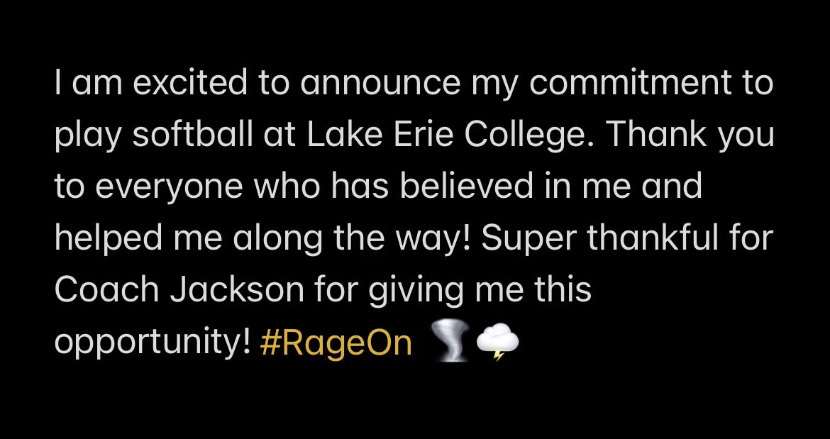 Super pumped, thankful and ready to get to work! #RageOn 🌪️🌩️ @_graciejackson <a href="/lakeeriesball/">Lake Erie Storm Softball</a> <a href="/UsssaPlatinum/">Ohio USSSA Pride Platinum</a> <a href="/LinslyAthletics/">Linsly Athletics</a> <a href="/Trevor_Ging/">M.A.A.S. TRAINING</a>