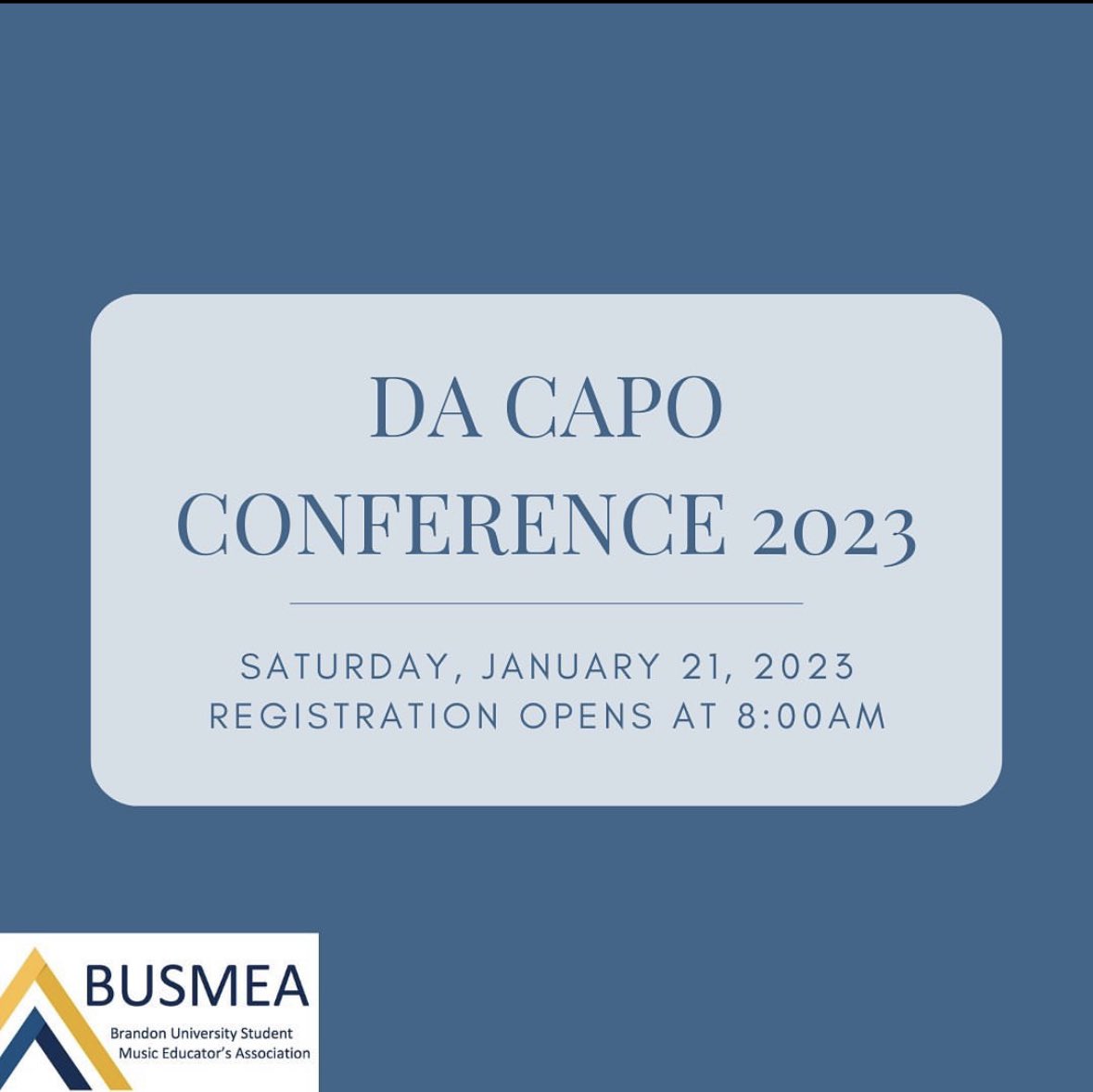 wpowers1001's tweet image. Looking forward to the BUSMEA Da Capo Conference happening this Saturday at @BrandonUni. Professional development sessions from a number of Manitoba educators!
#MusicEducation #Conference #MBEdChat