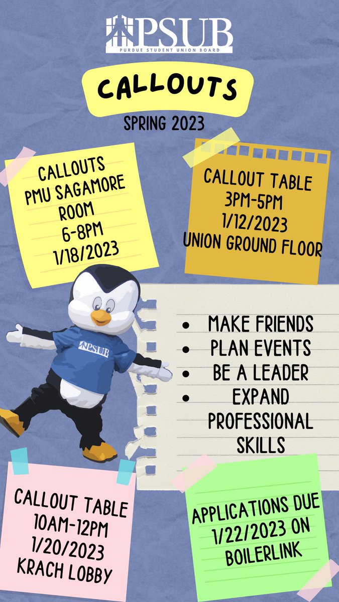 PSUB Events @ Purdue tweet media