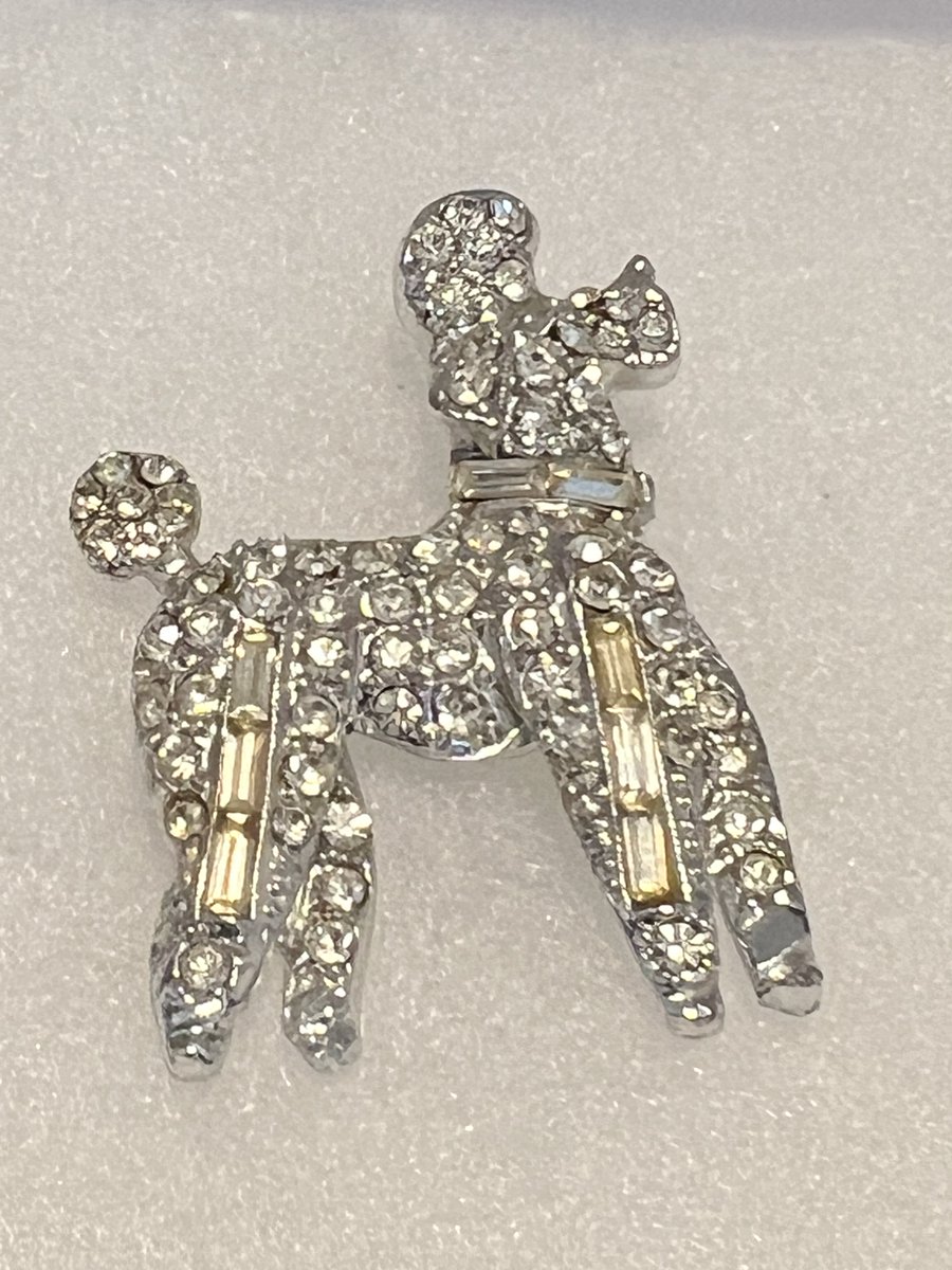 TeriE's tweet photo. Check out Midcentury Pave Rhinestone Poodle Brooch Baguette Dog Pin Silver Tone #shipsFREE #poodle #dog #dogbrooch #dogpin #doglovergifts #doglfove #ebayfinds #poodle #poodlebrooch #poodlepin https://t.co/GPmeNySRBD #eBay via @eBay https://t.co/6DaatRnGAd