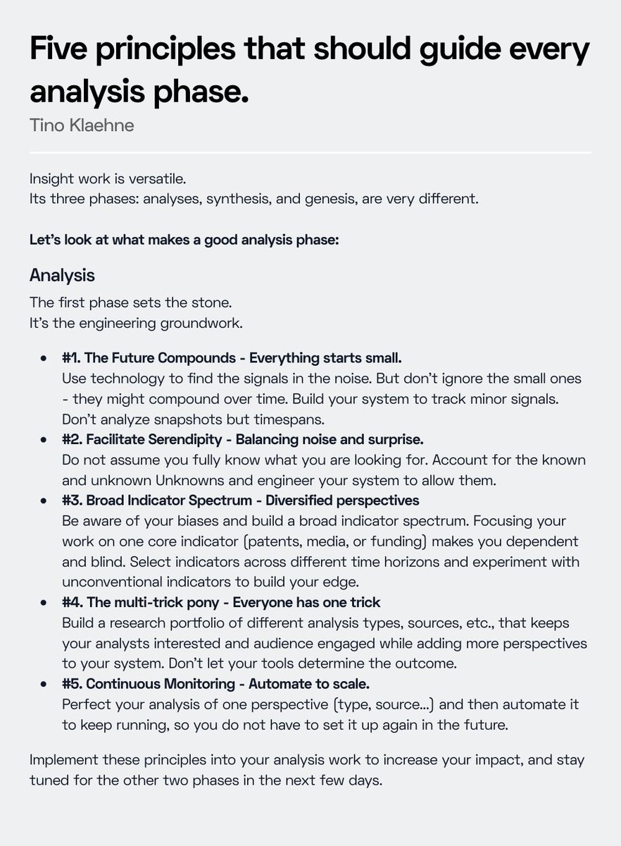 Five principles that should guide every analysis phase.