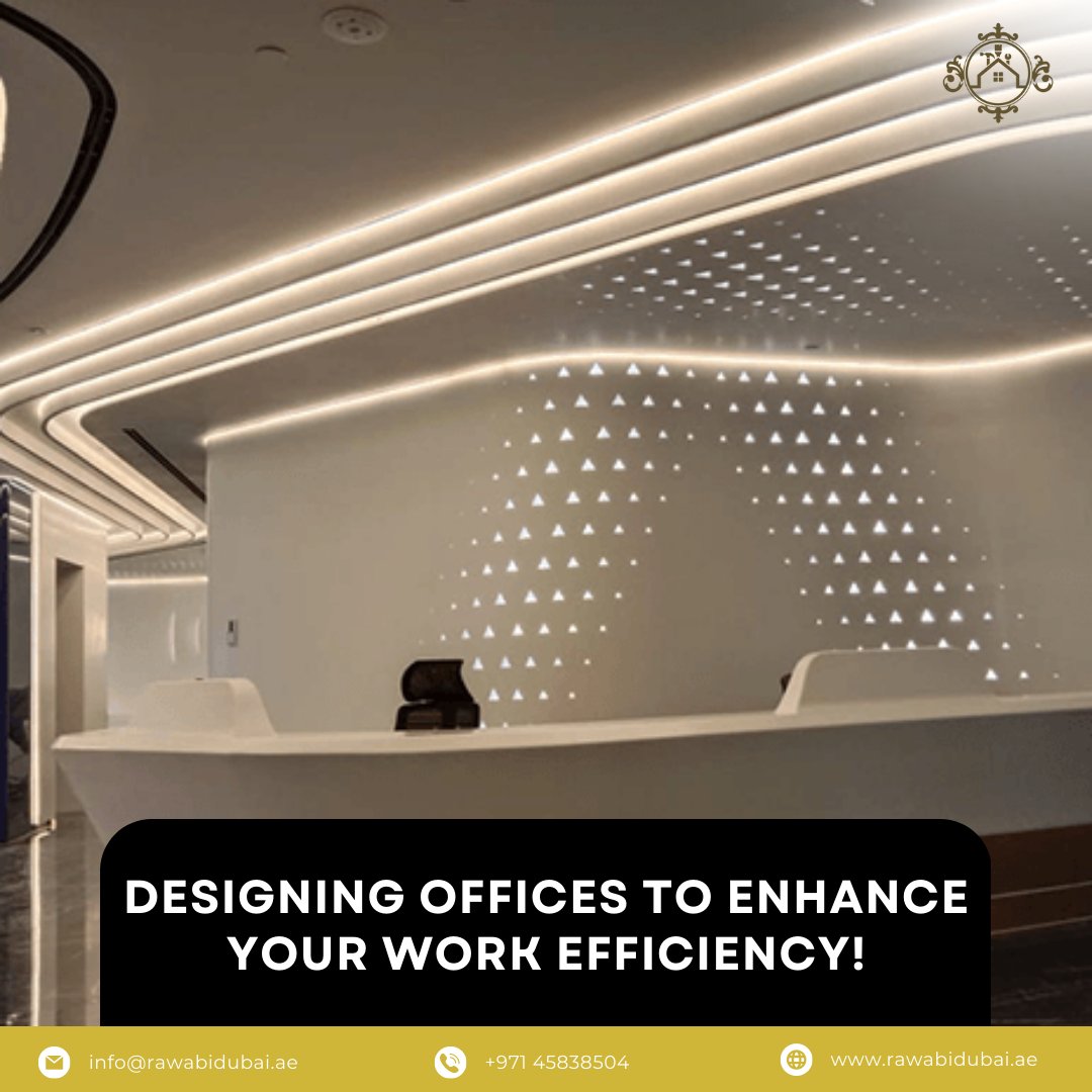 We design offices to enhance your work efficiency.
Give us a call today.
Visit us at: rawabidubai.ae
.
.
#decorideas #design #interior #homedecor #interiordecor #refurbishments #InteriorDesign #FitoutSolutions #InteriorDesigners #InteriorDesignerFirms #HomeInteriorDesign