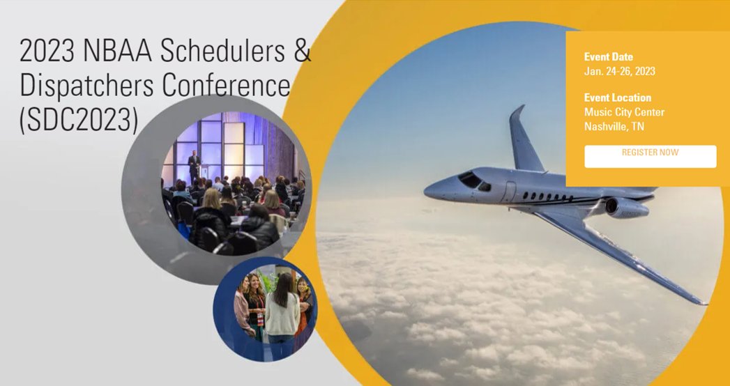 It's just 7 days to go until we'll be at the 2023 @NBAA Schedulers & Dispatchers Conference in Nashville. Make sure you drop by! We'll be at booth 1105 at the @world_fuel Row. Visit us: nbaa.org/events/2023-sc… #SDC2023 #Airport #FBO