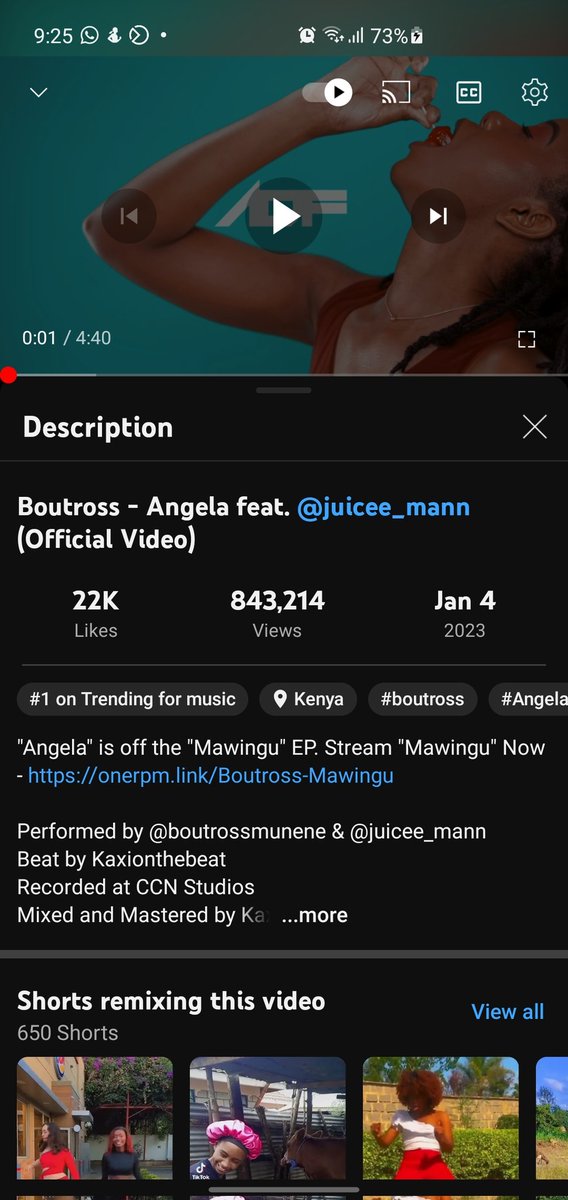 Boutross_Munene's tweet photo. 772 million Views on Tiktok.
#1 trending Track in Kenya.
Top 10 in East Africa.
Shout out to my Fans Fr
#shraplife #boutross #shraptotheworld https://t.co/D2lv4Ca4aV