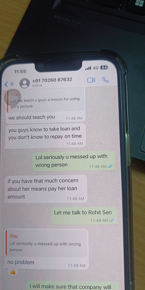 errorforever69's tweet photo. @nirafinance Who gave you guys authority to use girls picture? Ur agency people is taking proud to teach me a lesson even though i said i will check with her why there is delay, but next minutes i got this text. @RBIsays please save people from this daylight criminals. https://t.co/6ToDFQygCF