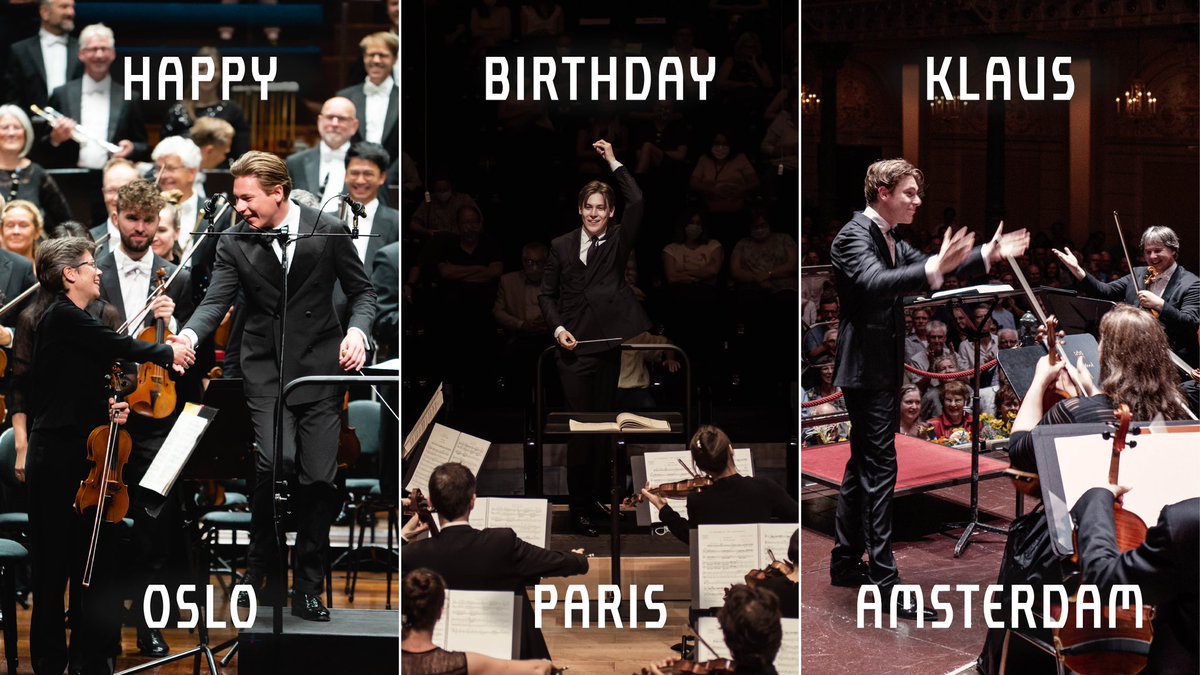 Happy birthday @klausmakela from all of us at Oslo-filharmonien, @OrchestreParis and @ConcertgbOrkest. We’re happy that we can celebrate with you today!