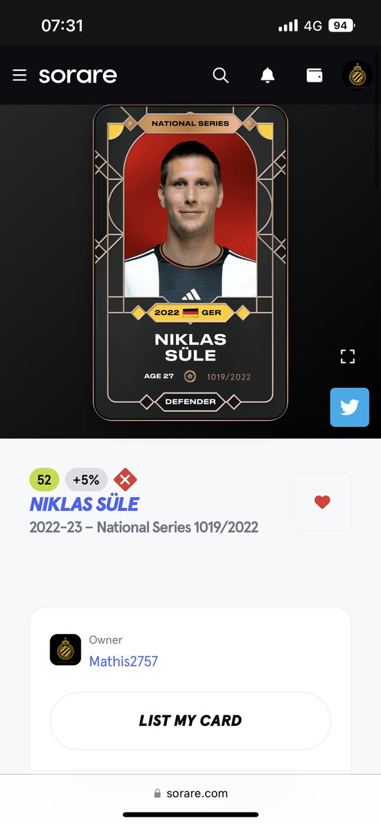ProjectNFT30's tweet photo. Giveaway time sorare #giveaway #sorare jou just need to follow rt1m_ on twitch https://t.co/IrBrizhzpD
