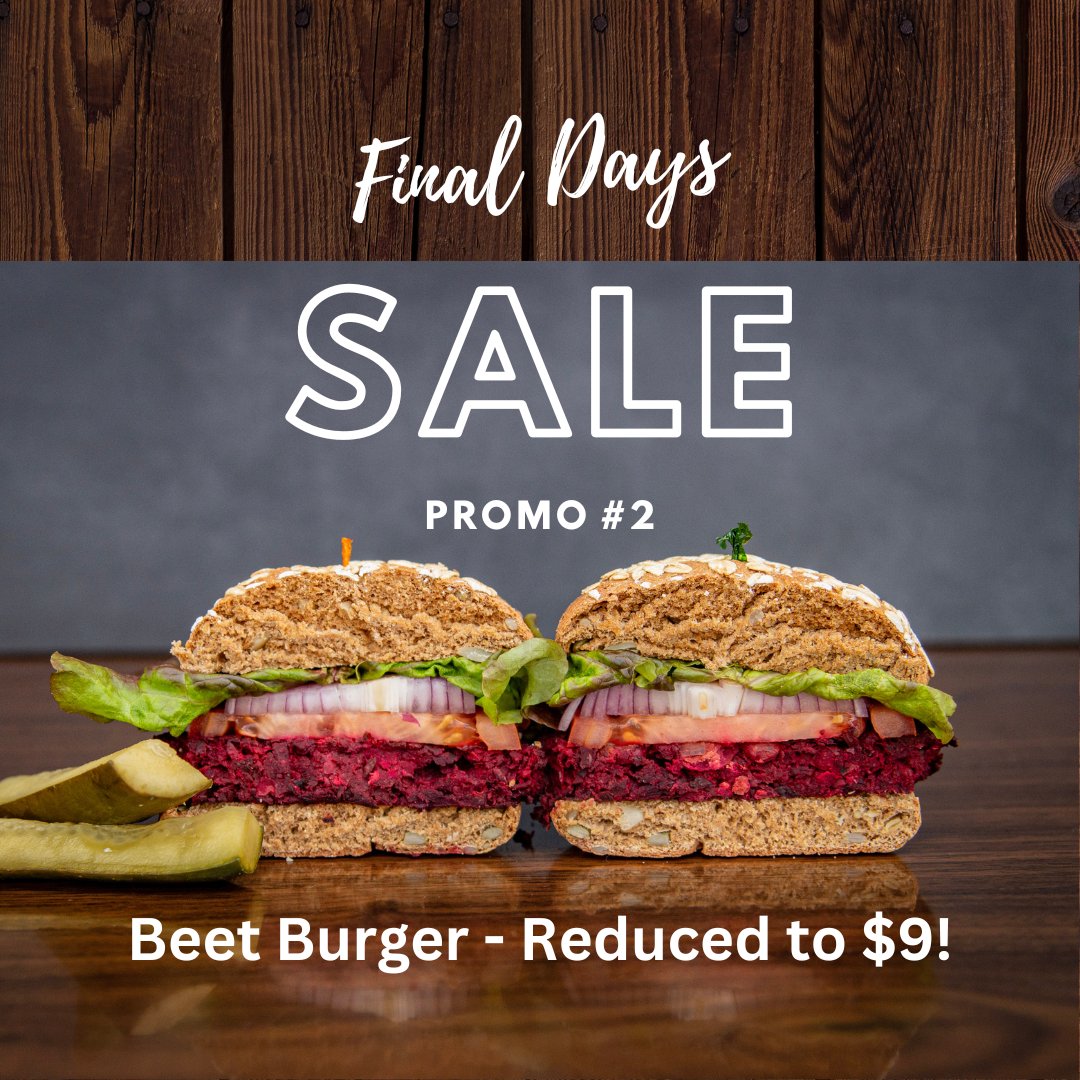 TheLivingRoot's tweet image. Our claim to fame and signature burger is now offered at a pre-pandemic price. Our BEET patty is made from scratch and is served with lettuce, tomato &amp;amp; onion on a hearty multi-grain bun! #beetburger
