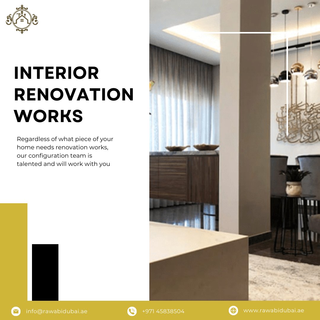 Rawabidubai's tweet photo. Wanna renew your house?
We have a qualified team that makes sure your house is designed exactly as per your expectations.
Visit us: https://t.co/gGEutMWwF3
.
#decorideas #design #interior #homedecor #interiordecor #refurbishments #InteriorDesign #FitoutSolutions #InteriorDesigner https://t.co/98AUz3SAZm