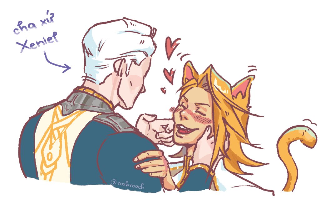 coxkroach's tweet photo. @_01001100K OMG YAS i just got into shipping these two recently and I'm so ecstatic to see someone draw them! I just doodled this for them a few days ago. I'm so happy that I've found you, I'm gonna go ahead and follow you! 
(Translation for pic: priest Xeniel) https://t.co/FXPbhyaUtE