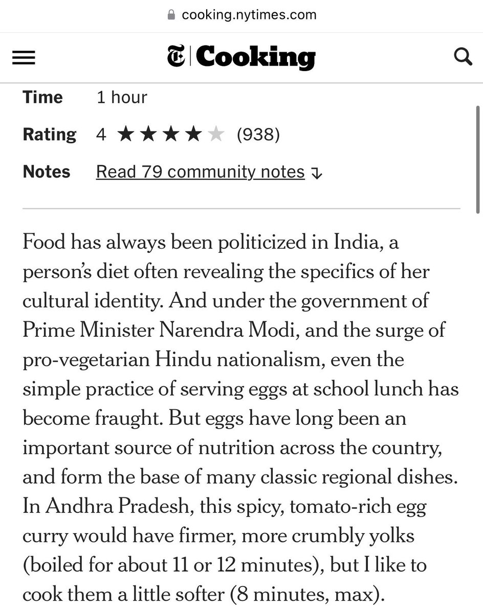 Gabbar on Twitter "In the New York Times egg curry recipe the chief