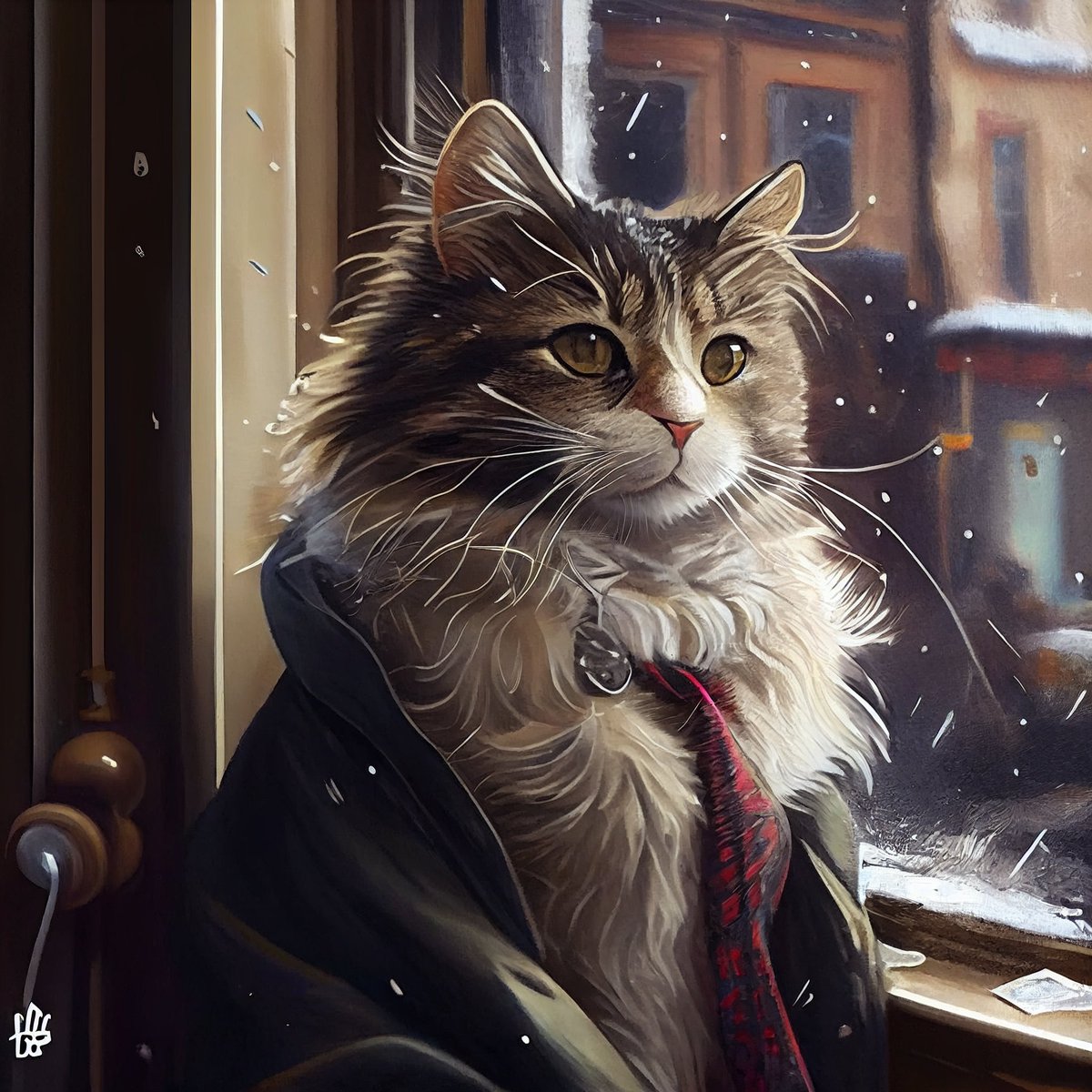 GraysonEverlye's tweet photo. #dailycat #art #artistsontwitter #cats #AI #catoftheday #dailycatpic #Artists #artistsoninstagram  #cute #Cat https://t.co/vsIkjSIqMF