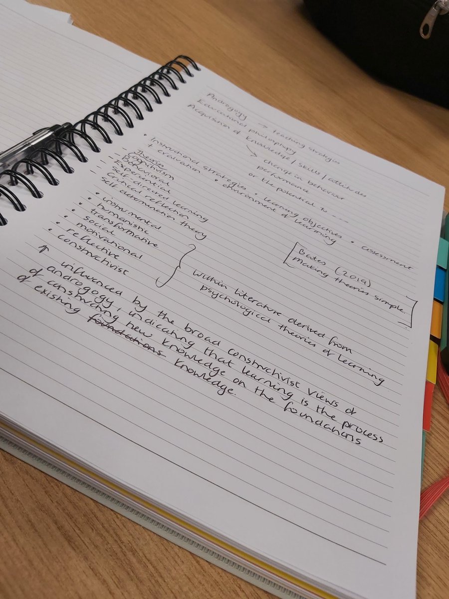 ACPJersey's tweet photo. It might be 0230hrs but writing ideas down for MSc dissertation chapter #nightshift #traineeACP #androgogy #constructivist #educationalphilosophy https://t.co/DuMhplAnra