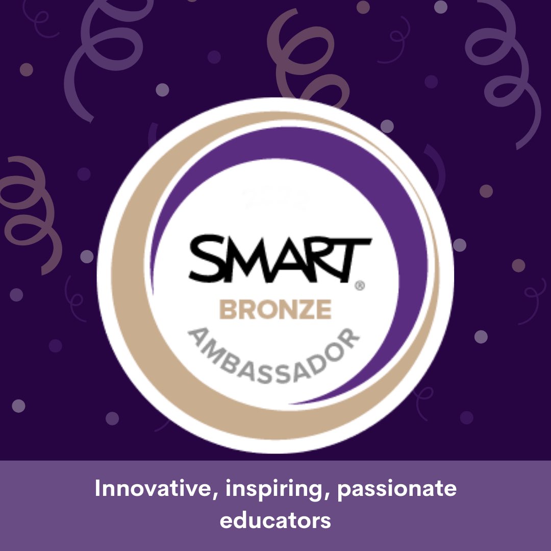 I’m STOKED to add this next badge and excited to join the #WeAreSMART global community of educators!! @SMART_Tech #SmartCertifiedAmbassadors