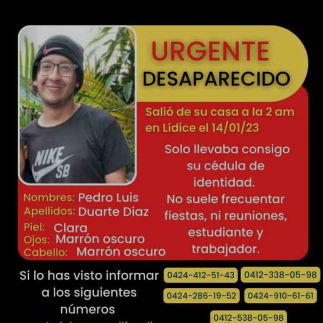 AldrowMonsta's tweet photo. Ok ya pasó el Miss Universo, ahora hablemos de lo preocupante que son las desapariciones en Caracas. Siguen pasando. Hoy me enteré de estas dos. https://t.co/I1UKUd9T4E