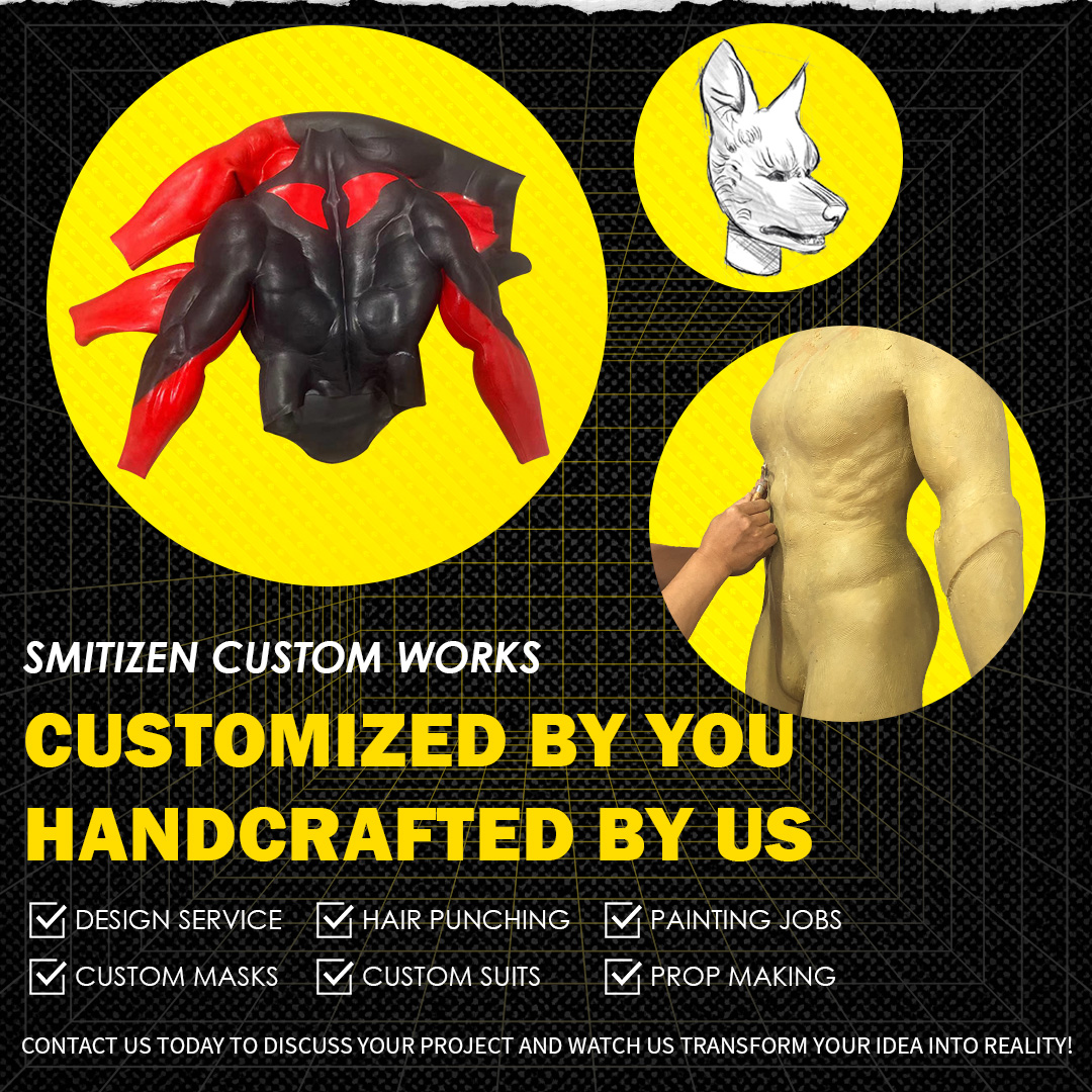 Smitizen's tweet photo. *Important*
Custom work services are open!
Even if just ideas, we can also help you with design drawings to get started.
Email us at service@smitizen.com and watch us transform your idea into reality!😍
#smitizen #musclesuit #fakemuscles #fakeabs #mask #malemask #maskfetish https://t.co/SntPyRBLiu