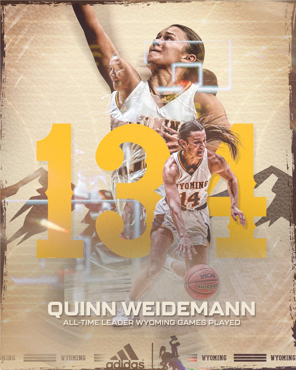 wyo_wbb's tweet photo. 1️⃣3️⃣4️⃣ and counting 

A historic achievement for @quinnweidemann_ https://t.co/FIxskFxkbB
