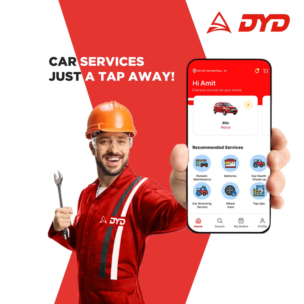 DYDIndia's tweet photo. Koi bhi ho car trouble, DYD layega expert mechanics aapke ghar! 

To experience Door-step car servicing, download DYD and enjoy: 
Health checkup
Periodic maintenance
Car scanning
.
.
.
#DYD #DoitWithDYD #carservice #cars #automotive #periodicservice #maintenance  #doorstepservice https://t.co/lai7sUBGRb