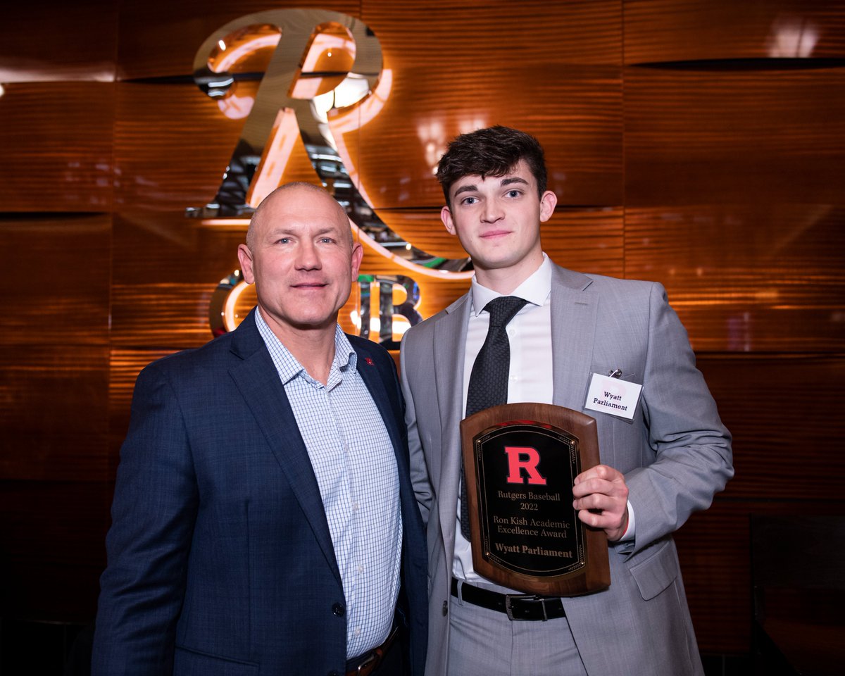 RutgersBaseball's tweet photo. 𝙏𝙝𝙚 𝙍𝙤𝙣 𝙆𝙞𝙨𝙝 𝘼𝙘𝙖𝙙𝙚𝙢𝙞𝙘 𝙀𝙭𝙘𝙚𝙡𝙡𝙚𝙣𝙘𝙚 𝘼𝙬𝙖𝙧𝙙
Awarded to the Scarlet Knight with the highest GPA in the 2021-22 academic year
🏅 𝐖𝐲𝐚𝐭𝐭 𝐏𝐚𝐫𝐥𝐢𝐚𝐦𝐞𝐧𝐭
#TCD https://t.co/nzBMuDKWh5