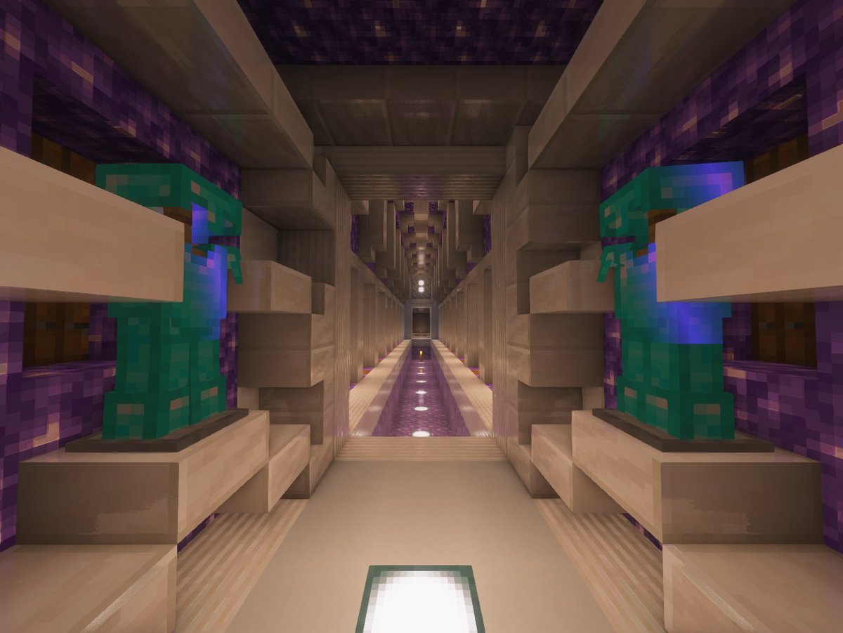 fortune_craftmc's tweet photo. With cavernous architecture and crystalline designs,  b_r_s_g_119's base has a magnificent scale, and vast underground paths to be explored.
#fortunecraft #minecraft https://t.co/18gjxHgVxa