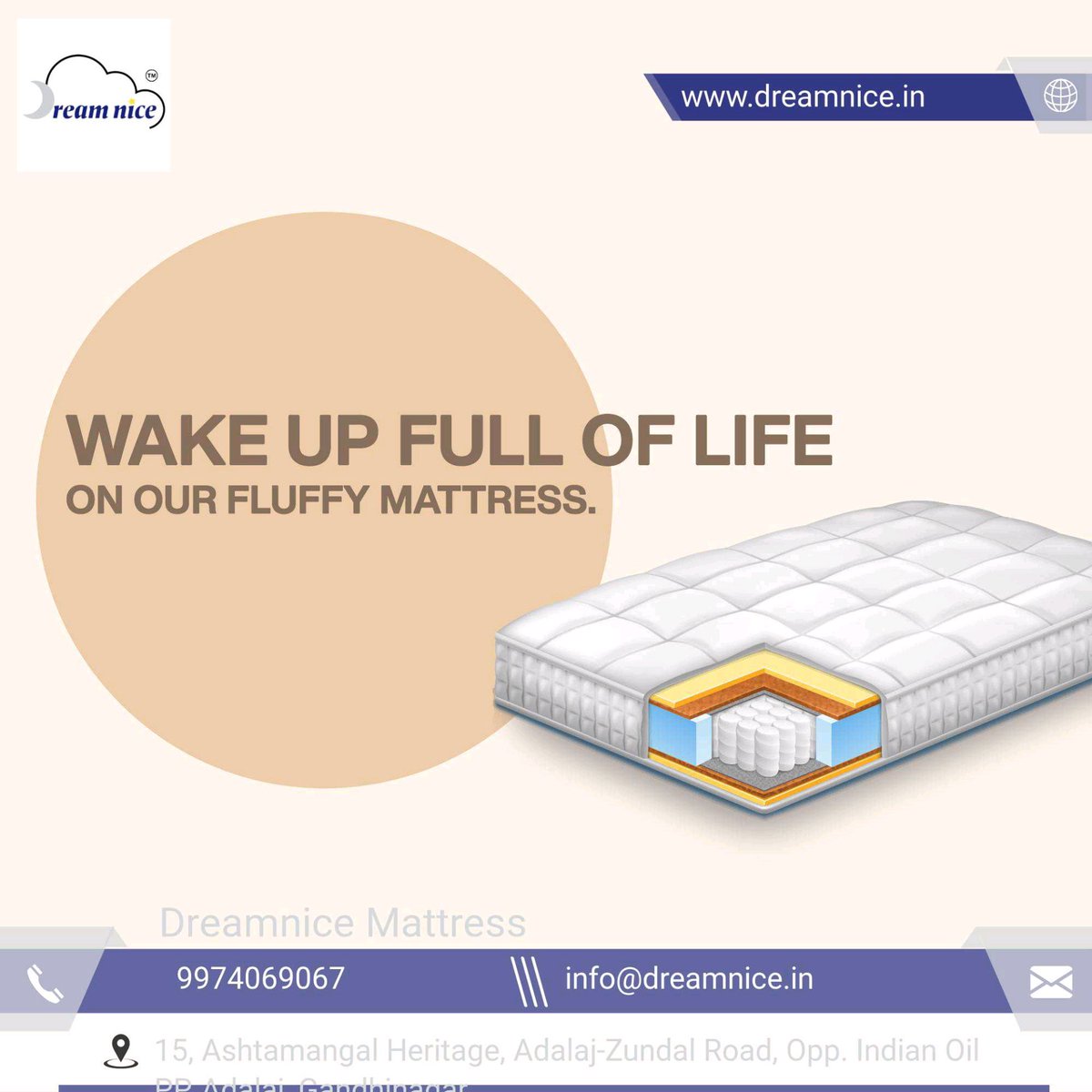 Wake up full of life on our fluffy mattress.

#sleep #plushmattresscompany #mattress #bed #dreamnicemattress #dreamnice 
#softmattress #onlinemattress #mattressstore #qualitymattress #bestmattress #brandedmattress #mattressbrand