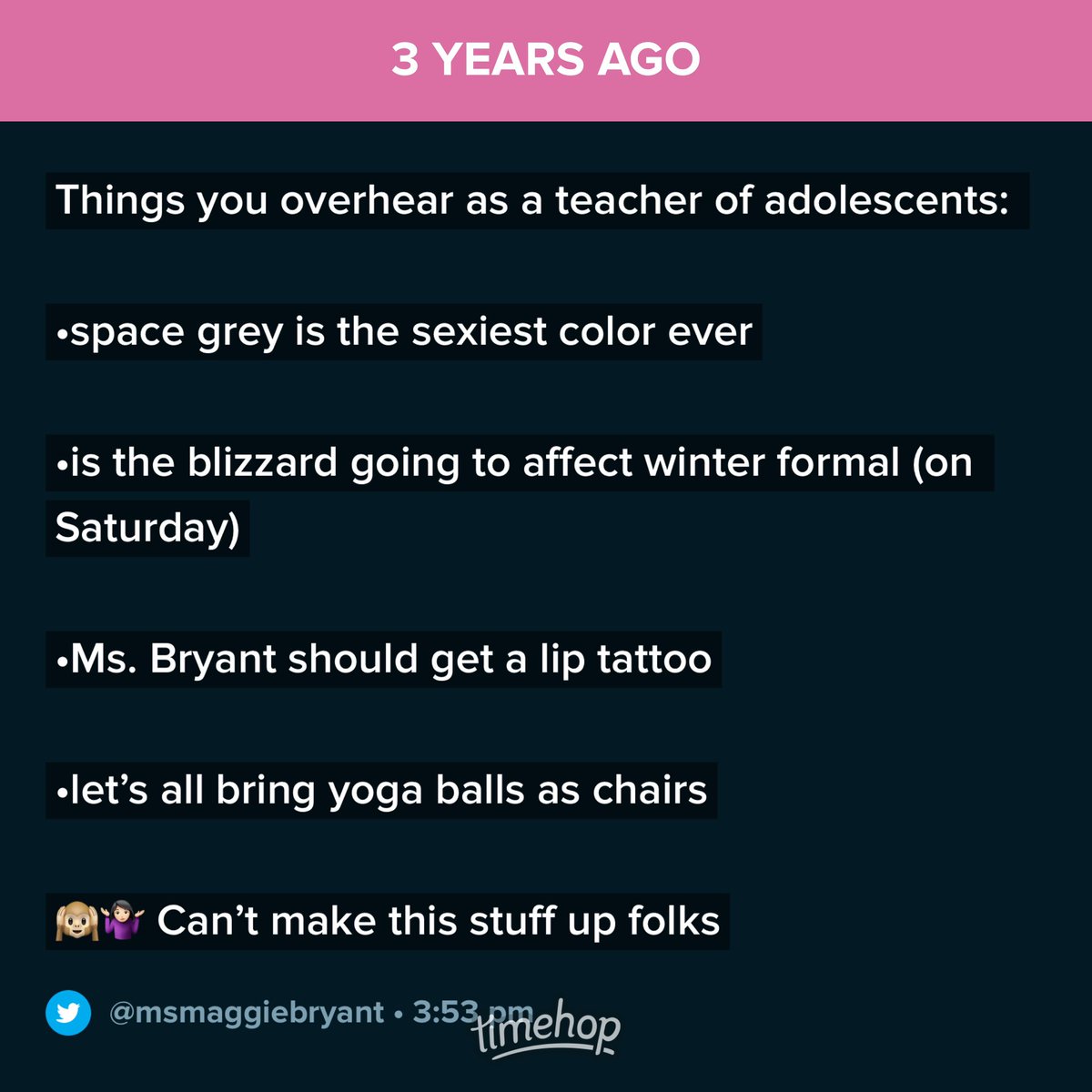 I cannot emphasize how truly and wildly wondrous it is to work with teenagers 180+ days a year 🙃👩🏻‍🏫💜 And I wouldn’t trade these moments for the world.