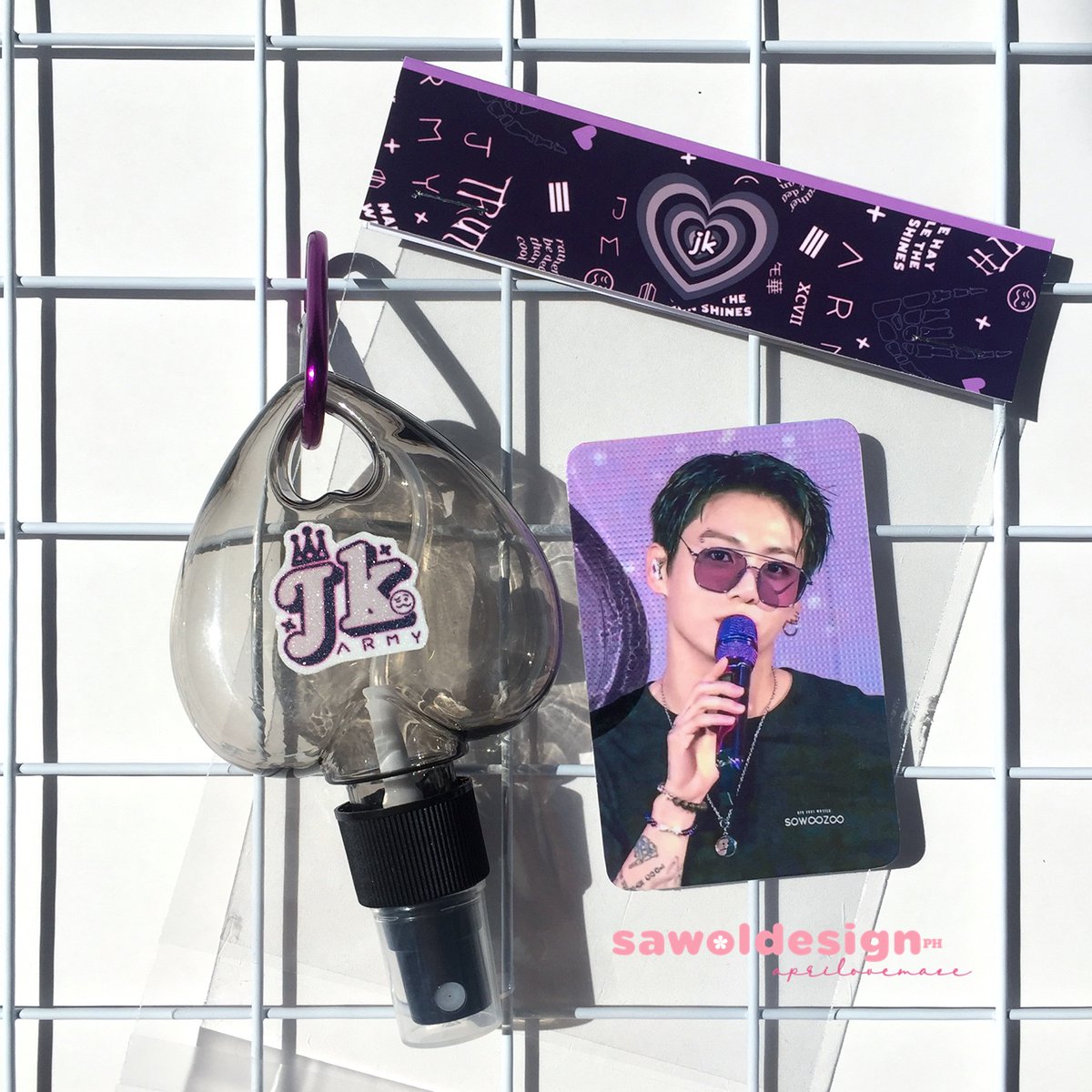 _swldesigns's tweet photo. Wts | Lfb fanmade merch collection pc
BTS Jungkook Alcohol Spray Bottle 
Essential kit

✧ Price: P29 + pf
✧ with freebies
✧ comment "tattoo" or DM me
✧ shipping: SCO or your preferred courier

Or Avail in my shop: https://t.co/miROPgZQCE https://t.co/hAdHfnGQXB