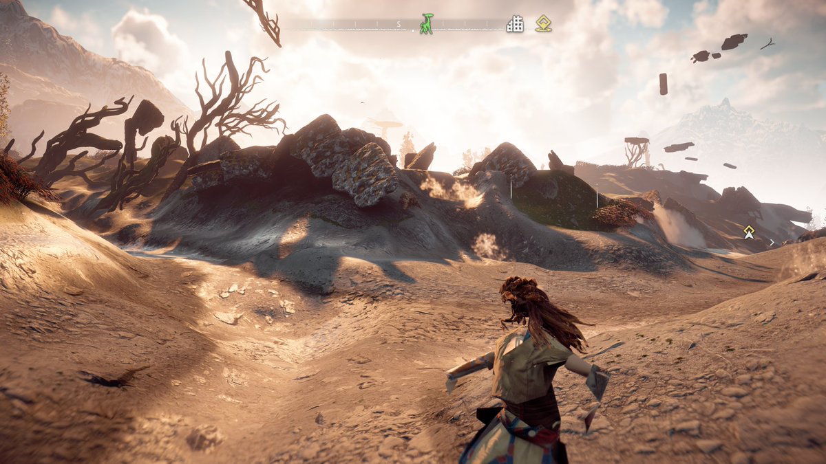 hotsoupboi_'s tweet photo. Horizon is so beautiful. Even when optimimzation fails to load textures for the 1) water and 2) my character's face 😄 #cursedgaming https://t.co/gJtBUcyf0a