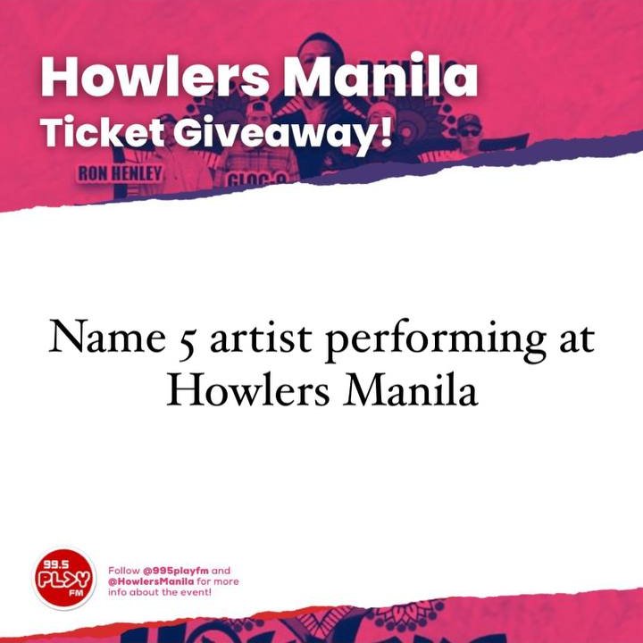 Who wants VIP tickets to Howlers Manila??? 

<a href="/_antonmolina/">Anton Molina</a>
#OnTheGo995
