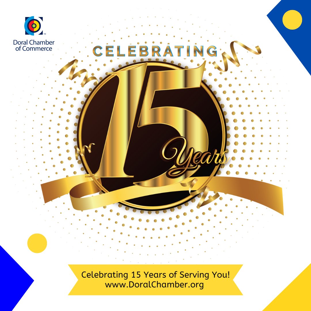 doralgolf's tweet photo. Celebrating 15 Years of Serving You! Doral Chamber of Commerce's 15th Anniversary! 
#business #entrepreneur #motivation #marketing #success #money #love #smallbusiness #entrepreneurship #businessowner #instagood #lifestyle #startup @doralchamber
https://t.co/4PLhZzTakJ https://t.co/VdgPhAFj5A