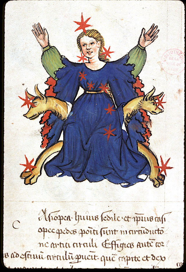 The constellation of Cassiopeia from a collection of astronomy and mathematics manuscripts from either Switzerland or Germany, 15thC; via pop.culture.gouv.fr/notice/enlumin…