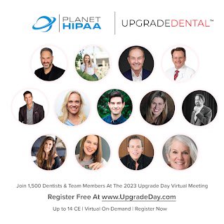 Mark your calendars for January 20th friends - Upgrade Day, a jam-packed event I will be presenting at featuring up to 14 FREE CE, on-demand virtual training packed with tons of growth focused content for your dental office.
Learn more at: bit.ly/35vNGQ4 
#Dental #HIPAA