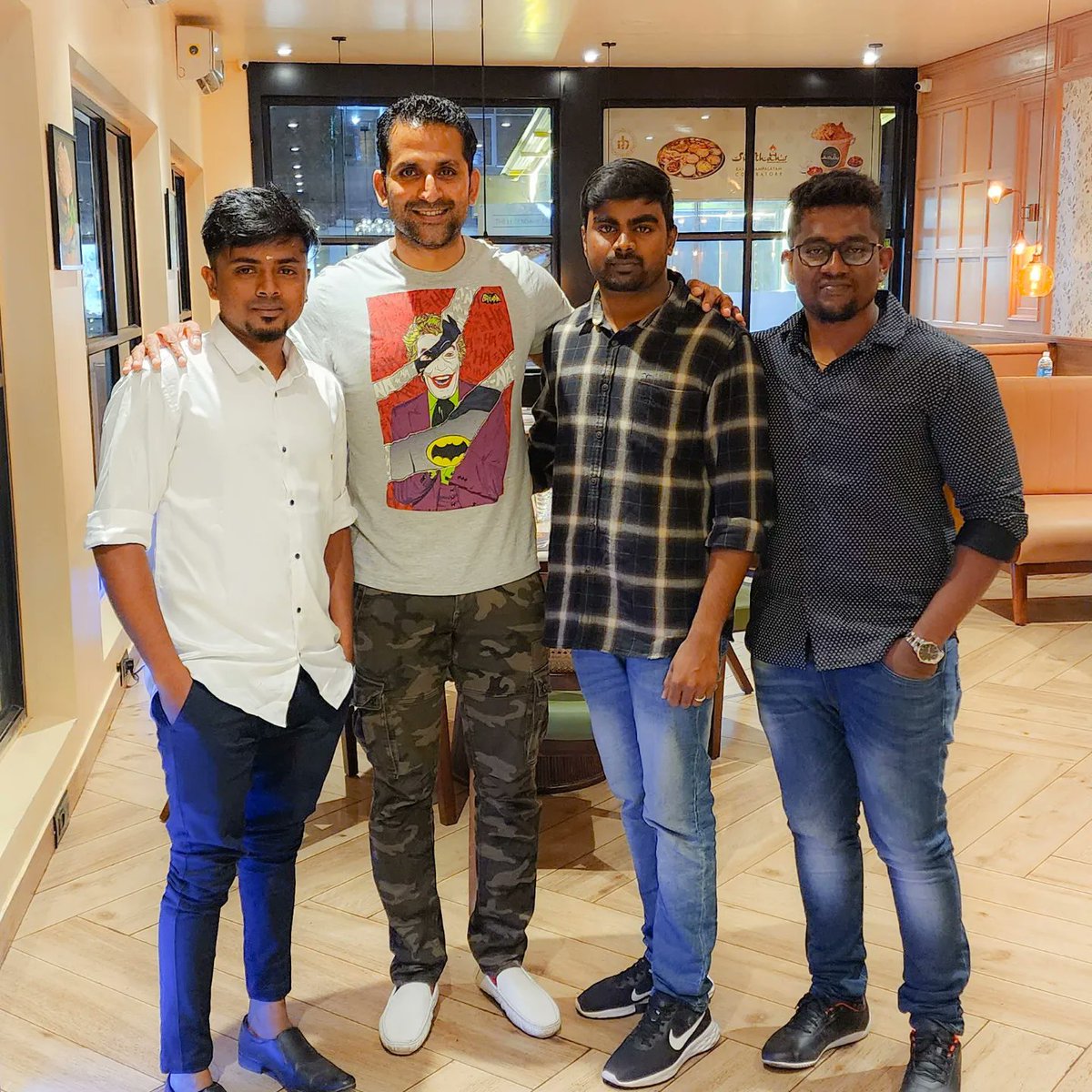 itsGiriOfficial's tweet photo. Have a nice time to spend a Day with  @johnkokken1 Sir and ❤️@Poojaram22 mam.. #Thunivu #Coimbatore Fans Visit 💥@murugancinema 
@KarpagamTheatre 
#CoimbatoteAjithFansCommunity 
@Akcommunitycbe
@Anythingf4AJITH @Anythingf4AJITH @its__vignesh @harsathcarlsen @rameshlaus @TFC_mass https://t.co/5M00WPUE5e