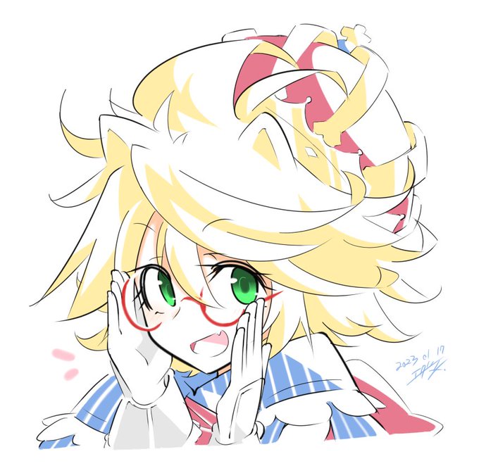 グスタフちゃんを描きました信じましょう…眼鏡界の未来を… #英雄戦姫 #英雄戦姫WW 