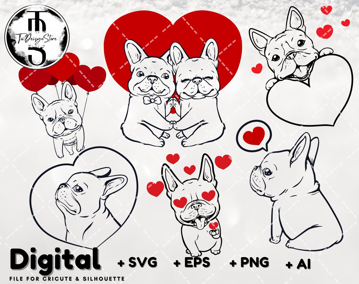 ToiDesignStore's tweet photo. Don't miss out on this sweet deal! Our French Bulldog Valentine's Day Heart SVG is the perfect addition to your Valentine's Day crafting. Use code LOVEUP for 20% off at checkout.
https://t.co/HnHazO9CkQ
#ValentinesDay #FrenchBulldog #SVG #digitaldownload #cute #Etsy #dog #heart https://t.co/UW6y5WfoRp