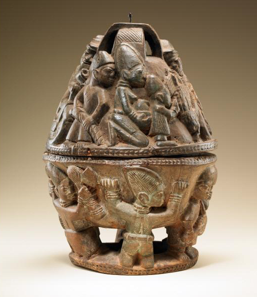 'African Creation Myths' by @astroholbrook via @AfricanCosmos (below: A Yoruba lidded bowl representing the separation between the living (earth) and spiritual (sky) realms @si_africanart) africancosmosdiary.wordpress.com/2012/06/01/gue…