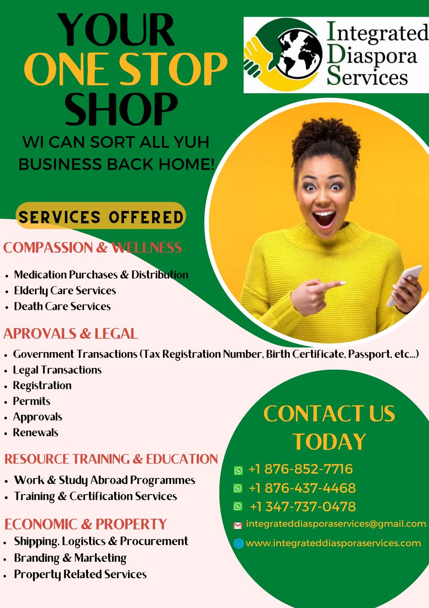 IDSCares's tweet photo. Everyone yadd and abroad reach out to us today for the best Customer service Jamaica has to offer 

Contact us by Instagram,  watsapp,  Facebook, email or just call us on the numbers  below https://t.co/zxmJ5jaLkL