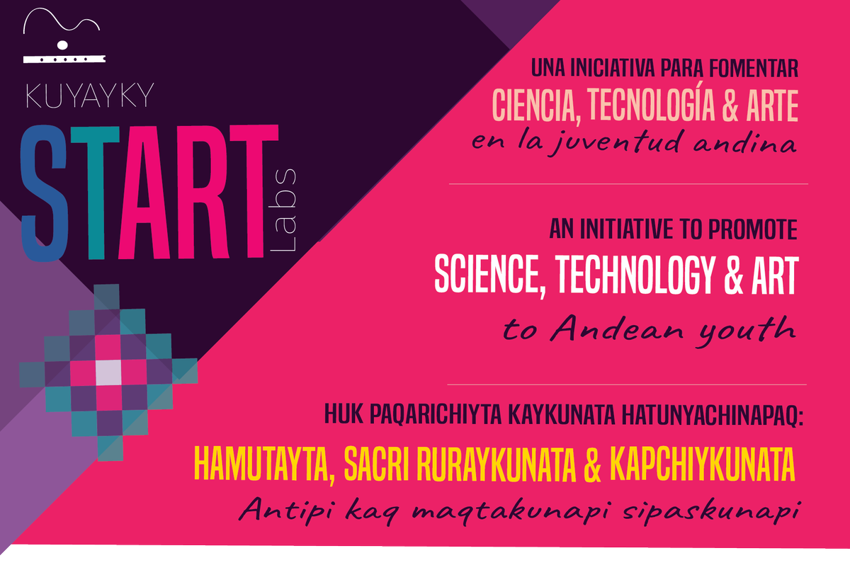 kuyayky's tweet photo. Happening in Jauja-Peru! #KuyaykySTARTLabs to foster the development of #science #technology and the #arts to youth in the Andes- creating a dialogue between outstanding creators and innovators from Andean regions and renowned scientists, programmers, and artists from abroad https://t.co/53YRvxLAT4