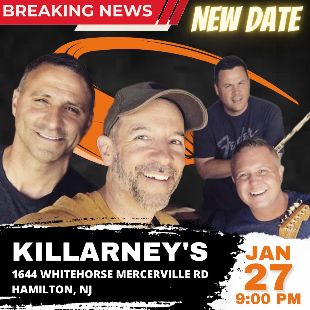 e_stingray's tweet photo. NEW DATE for Killarney's: ***Friday, 1/27*** There's this little football game taking place on Saturday night so we're punting 6 days down the road.  We'll see you on Friday, 1/27 @ 9pm! https://t.co/5JE0AmIwvH