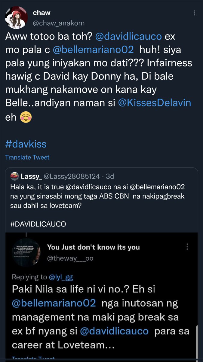 SHITABOLS's tweet photo. Mga cyst porket sikat ngayon si David licauco panay naman ship nyo kay kisses sa kanya. Kayo talaga alam na alam kung kanino didikit. Wag nyo na guluhin si David. Ang dami nyo na binash na loveteam ni K. Hayaan nyo muna si K magsolo at mag muph
#KissesDelavin #MissUniverse2023 https://t.co/c5X9KX3f3o