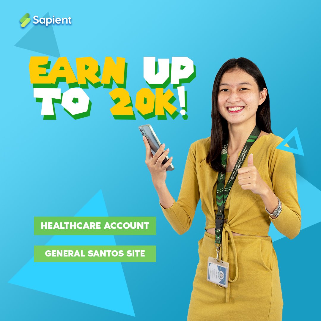 sapientcareers's tweet photo. WE ARE HIRING!
Join our team and help make a difference! We're in need of 200 Call Center Agents.
Job details:
- Earn Up to 20k
- Healthcare Account
- General Santos Site
- with or without BPO experience
Here at Sapient, #WeCreateExperience
Apply Now! https://t.co/jLoYrE9aya