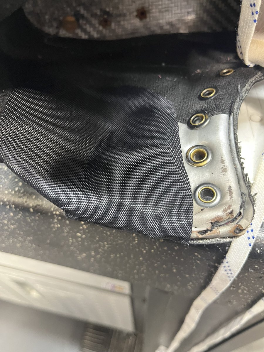 ScooterHlady29's tweet photo. Little skate repair tonight for one of our new players. #equipmentmanagerproblems https://t.co/ONg3Exsazz