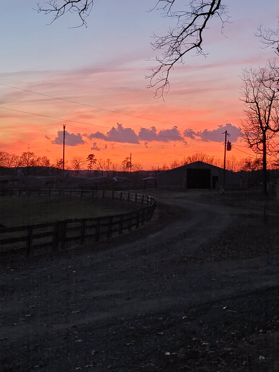 Beautiful sunset tonight. #lovefarmlife #countyagentlady #triplesranch