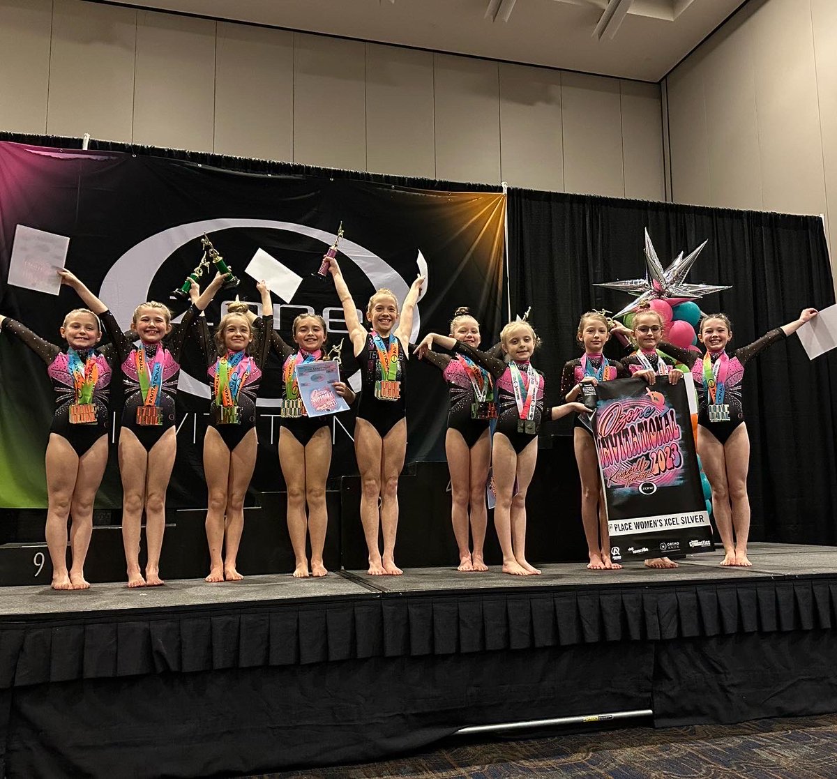 MeadowviewGym's tweet photo. First place Xcel Silver team at Ozone in Knoxville, TN! https://t.co/ECdO8XfIlL