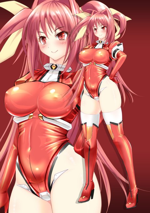 勝ち気な赤いぴっちり 