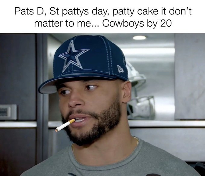 Cowboys nation stand up ! We dem boy&rsquo;s more like 30 points 😂🔥😭 @NFL @espn @dallascowboys #Cowboys #Memes<a href="/tag/cowboys"class="tags"><span>#cowboys</span></a><a href="/tag/memes"class="tags"><span>#memes</span></a>