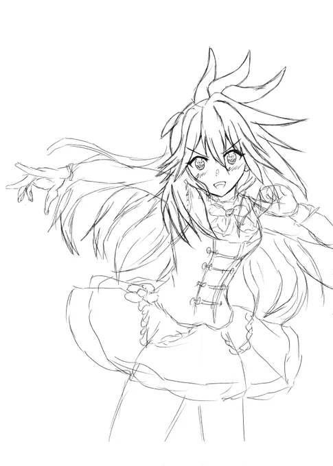 色紙にリクエストとでんさんの影響でシンフォギアも描きたくなってきた
アイドルしてた時イメージ、いつか仕上げたいね...

#色んな天羽奏が見れるタグ
#天羽奏 