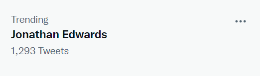 We did it. We got #JonathanEdwards trending!